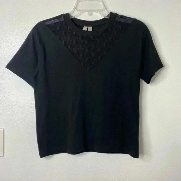 Asos Black Mesh Dot Shirt - Picture 2 of 4